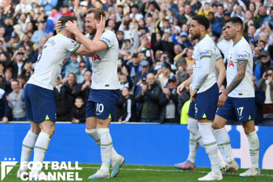 ゴールを喜ぶトッテナムの選手たち