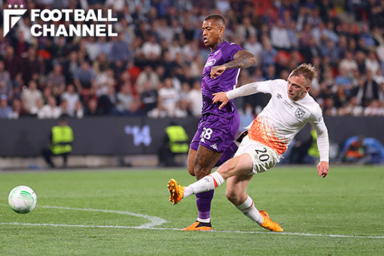 UEFAカンファレンスリーグ（ECL）決勝、フィオレンティーナ戦で決勝ゴールを決めたジャロッド・ボーウェン