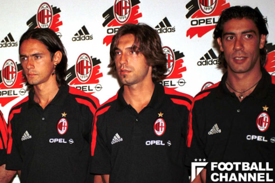 ルイ・コスタ、フィリッポ・インザーギ、アンドレア・ピルロを迎えたミラン