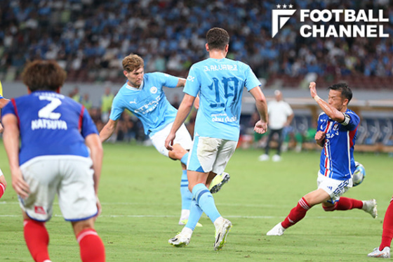 　明治安田Ｊリーグワールドチャレンジ2023 powered by docomo、横浜F・マリノス戦でゴールを決めたジョン・ストーンズ