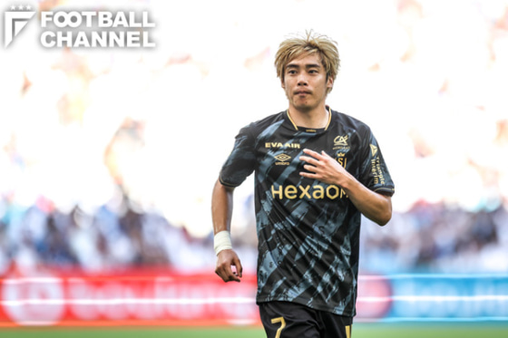 マルセイユ戦で先制ゴールを決めた伊東純也