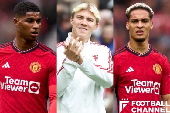 マンチェスター・ユナイテッドFWアントニー、FWラスムス・ホイルンド、FWマーカス・ラッシュフォード