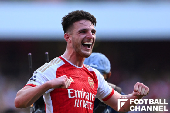 マンチェスター・ユナイテッド戦でゴールを決めたアーセナルMFデクラン・ライス