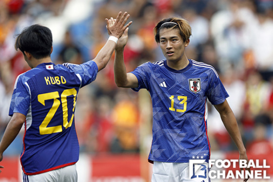 トルコ代表戦でゴールを決めた中村敬斗