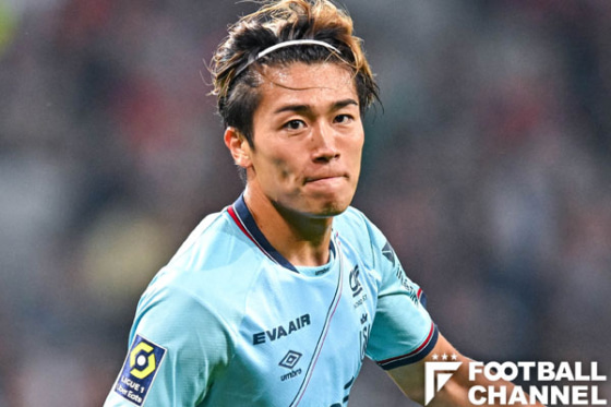 スタッド・ランスに所属するサッカー日本代表の中村敬斗