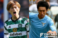 欧州CL、セルティック対ラツィオ(左:古橋亨梧、右:鎌田大地)