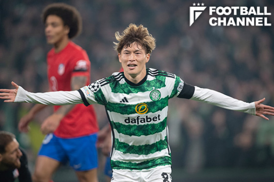 アトレティコ・マドリード戦でゴールを決めた古橋亨梧