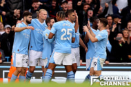 ゴールを喜ぶマンチェスター・シティのメンバー