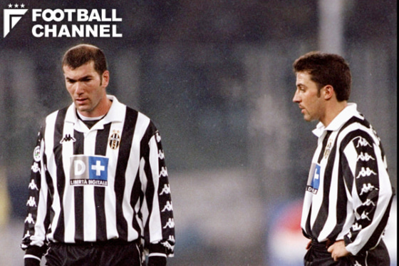 ユヴェントス時代のジネディーヌ・ジダンとアレッサンドロ・デル・ピエロ