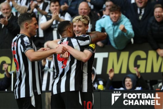 ニューカッスルでプレーするアンソニー・ゴードン