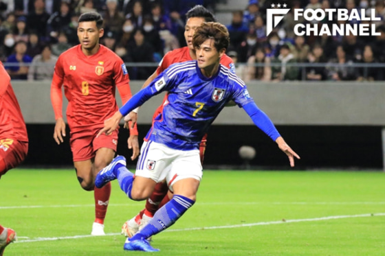 ミャンマー代表戦でサッカー日本代表デビューを果たした佐野海舟