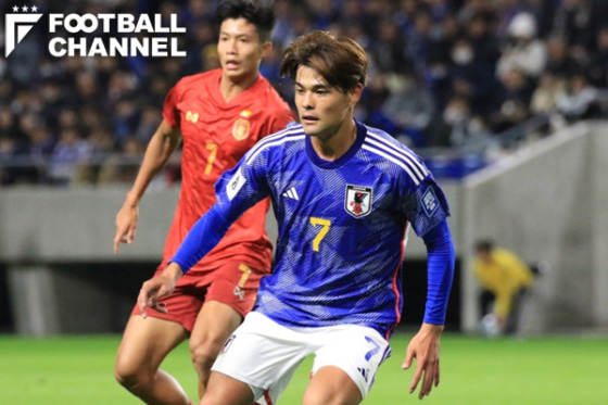 ミャンマー代表戦でサッカー日本代表デビューを果たした佐野海舟