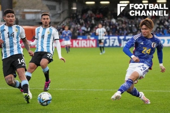 サッカーU-22日本代表、アルゼンチン戦でゴールを決めた福田師王