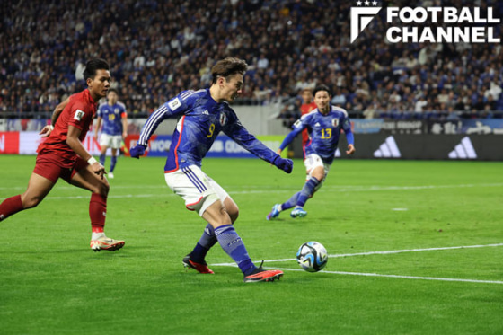 ミャンマー代表戦でハットトリックを達成したサッカー日本代表の上田綺世