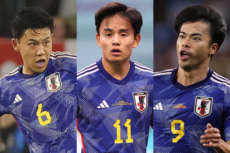 日本代表（久保・遠藤・三苫）