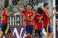 イタリア代表に勝利したスペイン代表