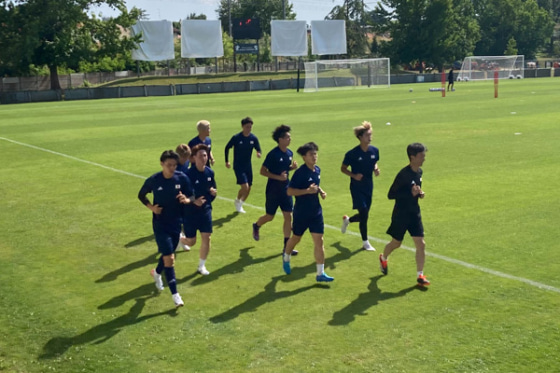 25日に練習を行ったサッカーU-23日本代表