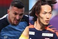 RB大宮アルディージャFW杉本健勇とジュビロ磐田MFジョルディ・クルークス