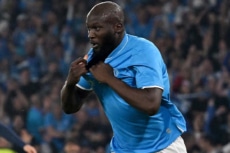 ナポリに所属するサッカーベルギー代表FWロメル・ルカク