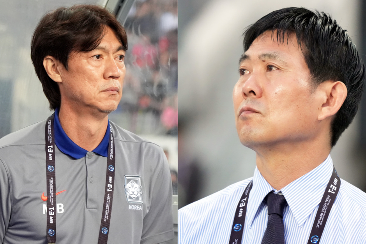 サッカー日本代表森保一監督と韓国代表ホン・ミョンボ監督