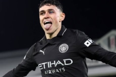 ゴールを決めたマンチェスター・シティMFフィル・フォーデン