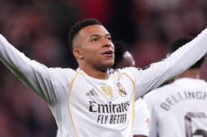 ゴールを決めたレアル・マドリードFWキリアン・エムバペ