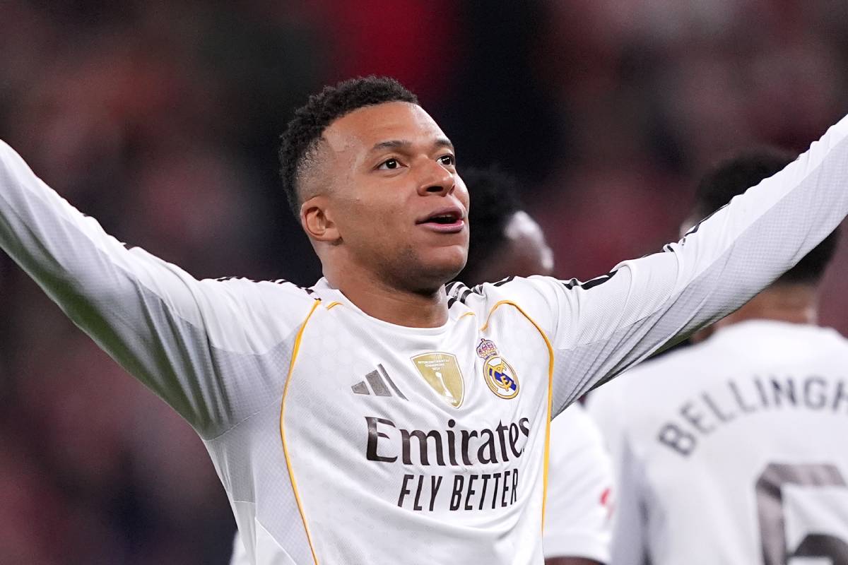 ゴールを決めたレアル・マドリードFWキリアン・エムバペ