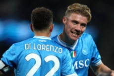 ナポリに所属するFWラスムス・ホイルンド