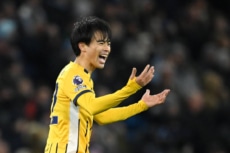 ブライトンに所属するサッカー日本代表MF三笘薫