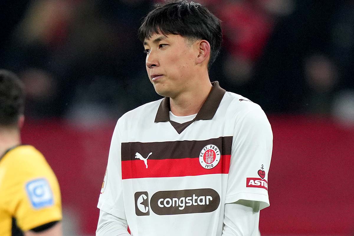 ドイツデビューの瞬間！ ザンクトパウリFW原大智が公式戦で初出場！ レバークーゼン戦の終盤にピッチへ