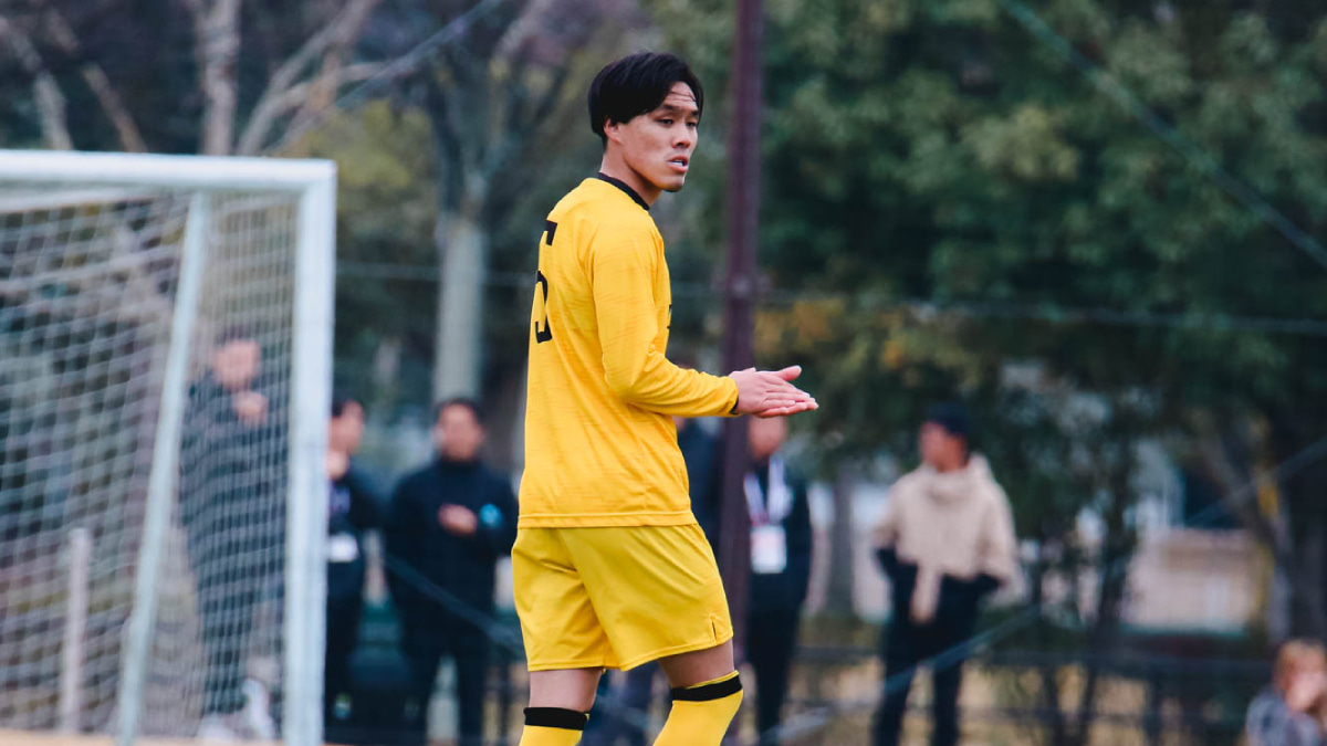 北海道コンサドーレ札幌への加入内定が決まった法政大学　梅津龍之介