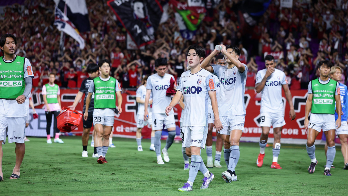 2025年8月30日　京都サンガF.C.に5-0の大敗を喫したファジアーノ岡山　