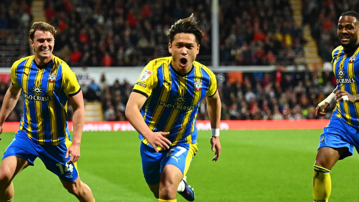 絶妙なコースにズドン！サウサンプトンMF松木玖生のゴールが完璧！素早い反転→ゴール右下隅への一撃にGKも反応できず