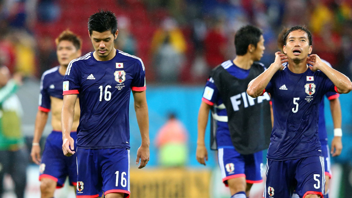 2014年ブラジル大会でコートジボワール代表に逆転負けを喫したサッカー日本代表
