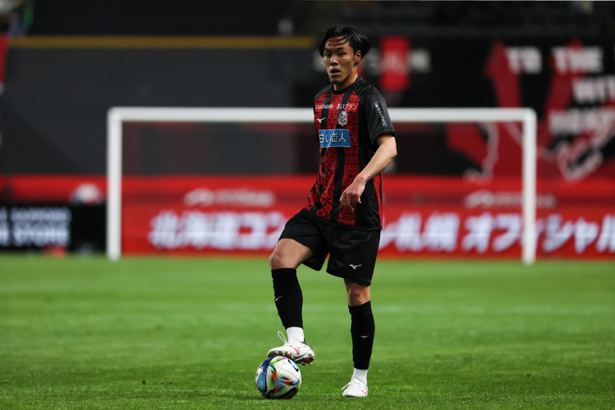 4月25日のいわきFC戦でJリーグデビューとなった北海道コンサドーレ札幌　梅津龍之介