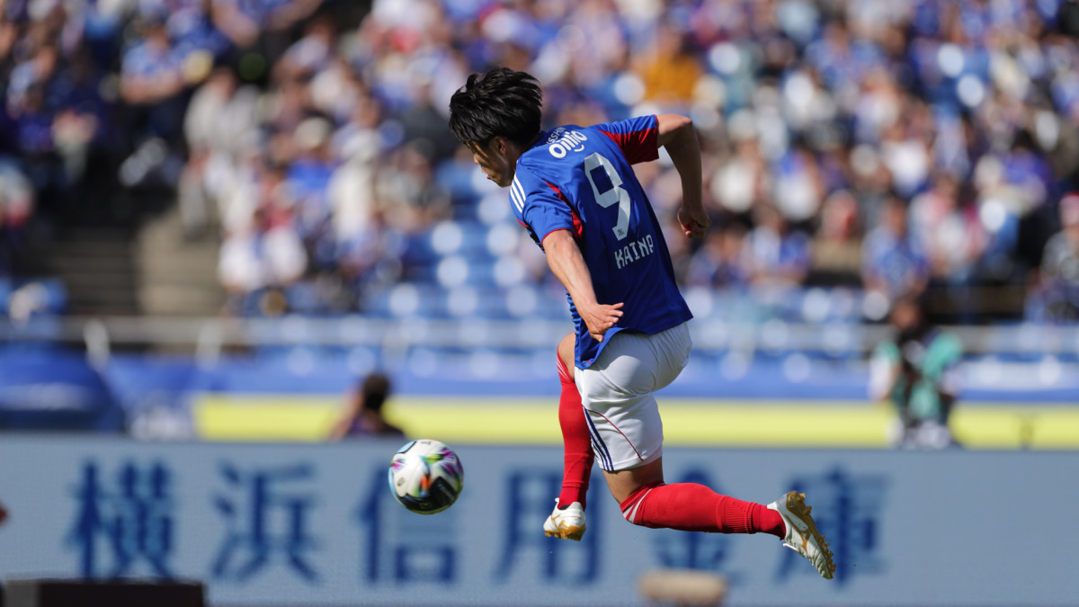 鹿島アントラーズ戦で先制点を決める横浜F・マリノス 谷村海那