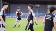 笑顔を見せる森保一監督