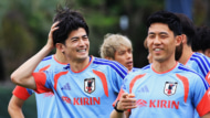 談笑する谷口彰悟＆遠藤航